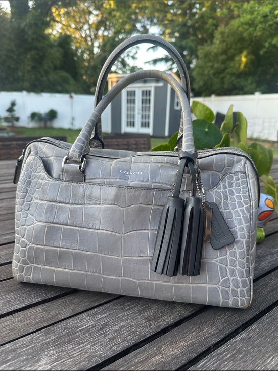 Coach Handbags - Coach Legacy Croc-Embossed Haley Satchel